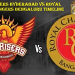 sunrisers hyderabad vs royal challengers bengaluru timeline